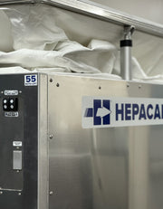 HEPACART 55 AutoLift actuator column with raise and lower buttons on the base