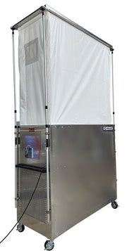 HEPACART 74 Classic containment cart, negative air machine end, enclosure raised on telescoping poles