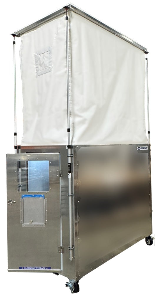 HEPACART 74X Classic door end with the end-entry door ajar