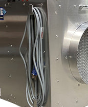 HEPAFORCE AIR power cord coiled on its storage hooks beside the 12" inlet