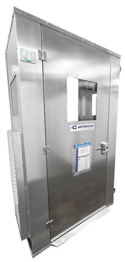 HEPAROOM 48 anteroom with keypad lock, digital pressure monitor and side HEPA exhaust grille