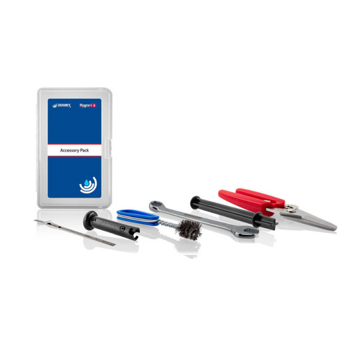 Tramex HYGRO-i2 Tool Accessory Box - HI-ACC A compact accessory box containing essential tools for the Tramex HYGRO-i2 moisture meter, featuring various compartments for organization.