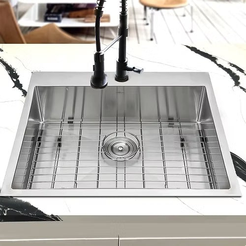 Nantucket Sinks SR2522-16 Pro series small radius topmount single hole stainless steel drop in kitchen sink , 16 gauge (image 7)
