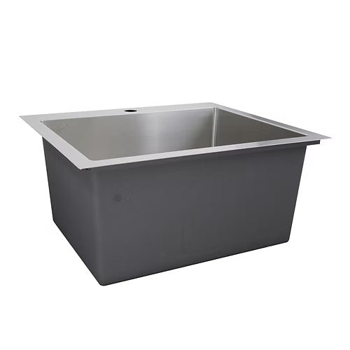 Nantucket Sinks SR2522-12-16 25" Pro Series Rectangle Topmount Small Radius Corners Laundry Sink (image 6)