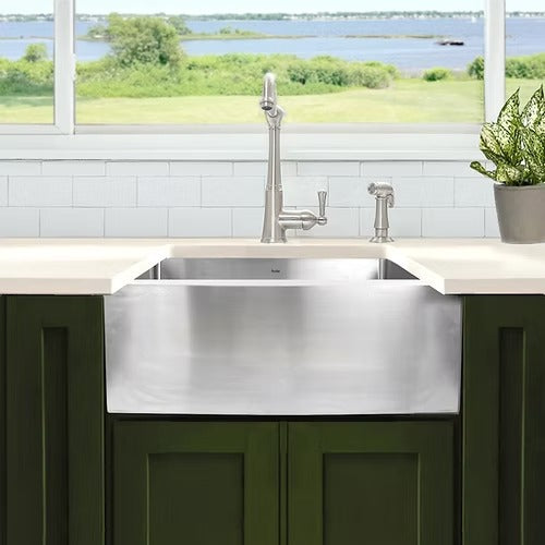 Nantucket Sinks Apron2420SR-16 24" Pro Series Single Bowl Farmhouse Apron Front Stainless Steel Kitchen Sink (image 7)