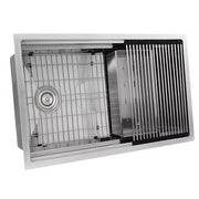 Nantucket sinks SR-PS-3620-OSD 16 gauge 304 stainless zero radius rectangle undermount sink (image 4)