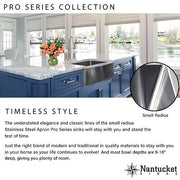 Nantucket Sinks Apron332210-SR-16 Pro Series Small Radius Farmhouse Apron Front Sink (image 8)