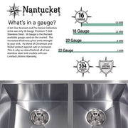 Nantucket Sinks SR3618-16 36" Pro Series Oversized Single Bowl Undermount Small Radius Stainless Steel Kitchen Sink (image 7)