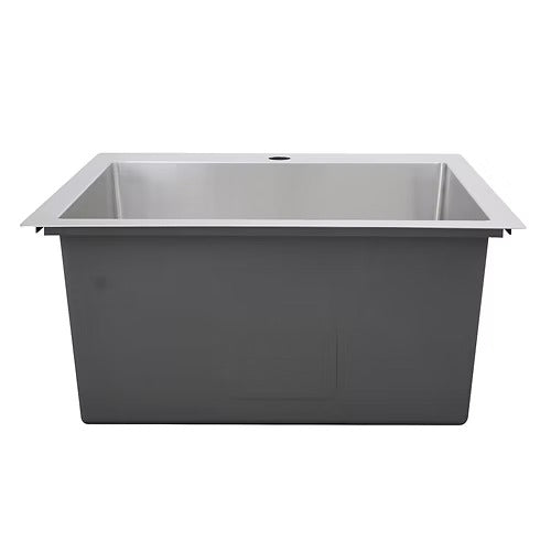 Nantucket Sinks SR2522-12-16 25" Pro Series Rectangle Topmount Small Radius Corners Laundry Sink