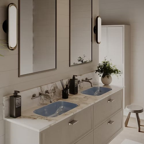 Nantucket sinks RC2035SS Siracusa italian fireclay undermount vanity sink