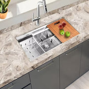 Nantucket Sinks SR-PS2-2818-16 Pro Series Prep-Station Single Bowl Undermount Kitchen Sink with Included Accessories (image 5)