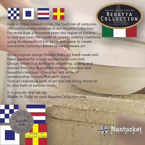 Nantucket sinks RC2035SS Siracusa italian fireclay undermount vanity sink