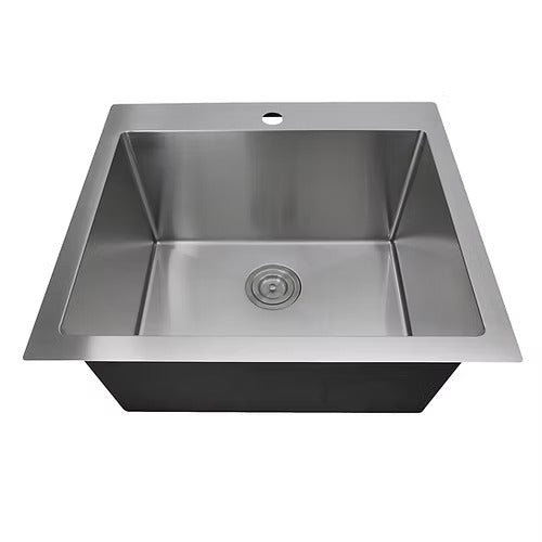 Nantucket Sinks SR2522-12-16 25" Pro Series Rectangle Topmount Small Radius Corners Laundry Sink