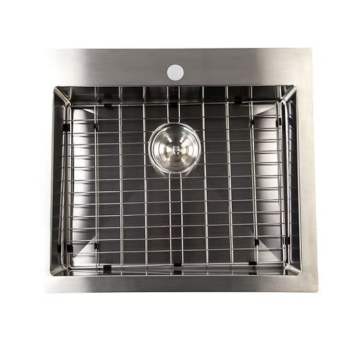 Nantucket Sinks SR2522-5.5-16 Pro Series Small Radius Topmount Single Hole ADA Kitchen Sink (image 1)