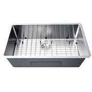 Nantucket Sinks SR3218-16 32" Pro Series Large Single Bowl Undermount Small Radius Stainless Steel Kitchen Sink (image 1)