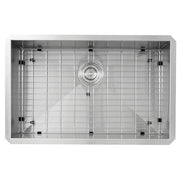 Nantucket Sinks ZR2818-16 28" Pro Series Large Single Bowl Undermount Zero Radius Stainless Steel Kitchen Sink (image 1)