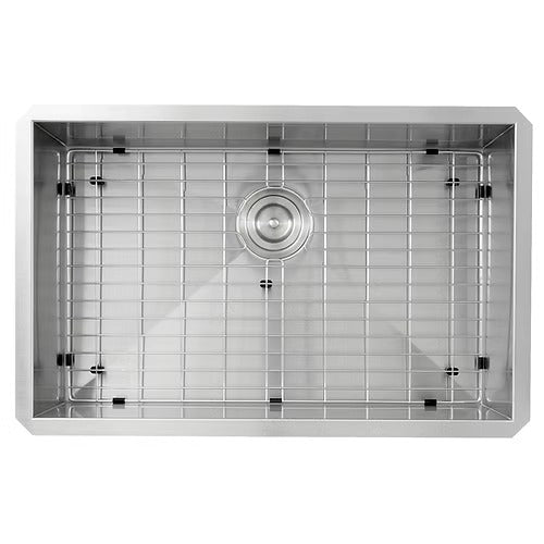 Nantucket Sinks ZR2818-16 28" Pro Series Large Single Bowl Undermount Zero Radius Stainless Steel Kitchen Sink (image 1)