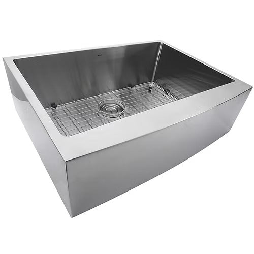 Nantucket Sinks Apron302010SR-16 30" Pro Series Single Bowl Farmhouse Apron Front Stainless Steel Kitchen Sink (image 1)