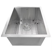Nantucket Sinks ZR1815 15" Pro Series Rectangle Undermount Zero Radius Stainless Steel Bar/Prep Sink (image 4)