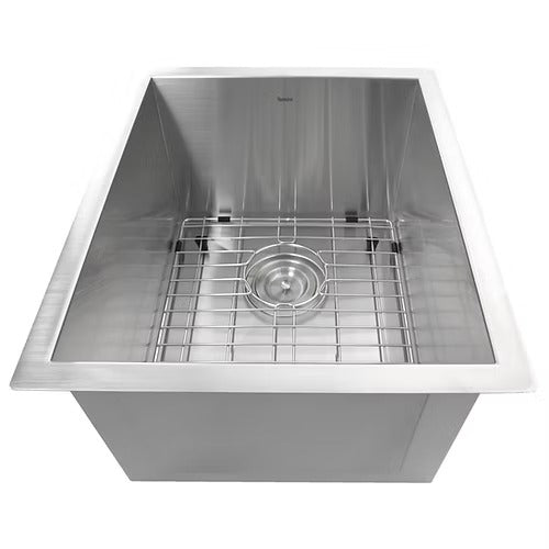 Nantucket Sinks ZR1815 15" Pro Series Rectangle Undermount Zero Radius Stainless Steel Bar/Prep Sink (image 4)