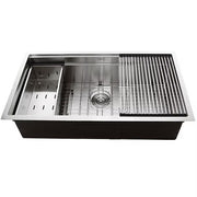 Nantucket Sinks SR-PS-3620-16 Pro Series Large Prep Station Single Bowl Undermount Kitchen Sink with Compatible Accessories (image 1)
