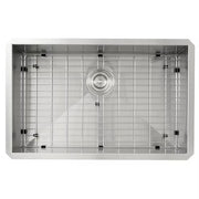 Nantucket Sinks ZR2818-8-16 28" Pro Series Large Single Bowl Undermount Zero Radius Stainless Steel Kitchen Sink (image 2)