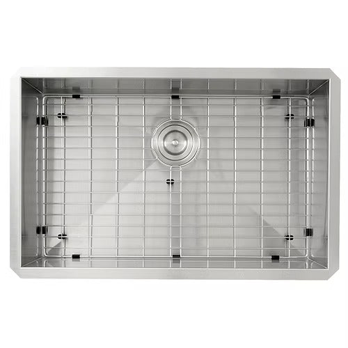 Nantucket Sinks ZR2818-8-16 28" Pro Series Large Single Bowl Undermount Zero Radius Stainless Steel Kitchen Sink (image 2)