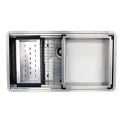 Nantucket Sinks ZR-PS-3620-16 Pro Series Large Prep Station Single Bowl Undermount Kitchen Sink with Compatible Accessories (image 1)