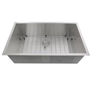 Nantucket Sinks ZR3219-16 32" Pro Series Large Rectangle Single Bowl Undermount Zero Radius Stainless Steel Kitchen Sink (image 1)