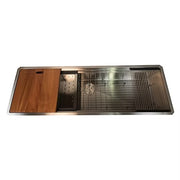 Nantucket sinks SR-PS-6020-16 60" pro series large prep station single bowl undermount stainless steel kitchen sink (image 1)