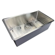 Nantucket Sinks SR3219-16 32" pro series large rectangle single bowl undermount small radius stainless steel kitchen sink (image 1)
