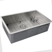Nantucket Sinks ZR2818-8-16 28" Pro Series Large Single Bowl Undermount Zero Radius Stainless Steel Kitchen Sink (image 1)