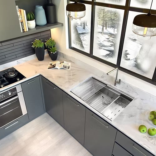 Nantucket Sinks SR-PS-3620-16 Pro Series Large Prep Station Single Bowl Undermount Kitchen Sink with Compatible Accessories (image 2)