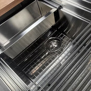 Nantucket Sinks SR-PS-4220-16 Small radius 42inch pro series large prep station single bowl undermount stainless steel kitchen sink with compatible accessories (image 2)