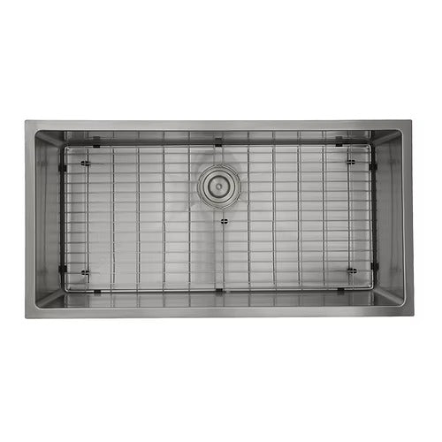 Nantucket Sinks SR3618-16 36" Pro Series Oversized Single Bowl Undermount Small Radius Stainless Steel Kitchen Sink (image 2)