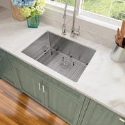 Nantucket Sinks SR2818-16 Pro Series Rectangle Single Bowl Undermount Small Radius Corners Stainless Steel Kitchen Sink (image 2)