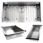 Nantucket Sinks ZR-PS-3620-16 Pro Series Large Prep Station Single Bowl Undermount Kitchen Sink with Compatible Accessories (image 2)