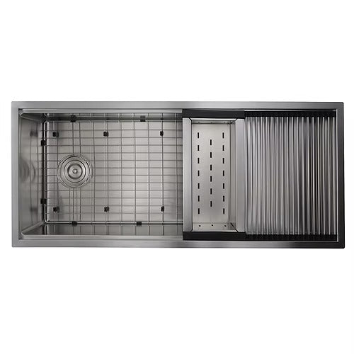 Nantucket sinks SR4419-16-DB Small radius undermount prep station sink (image 2)