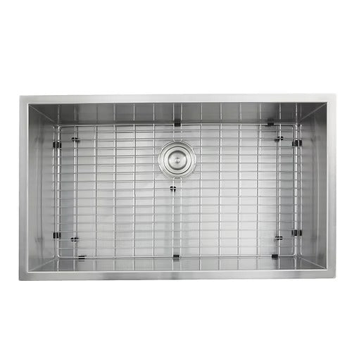 Nantucket Sinks ZR3219-16 32" Pro Series Large Rectangle Single Bowl Undermount Zero Radius Stainless Steel Kitchen Sink (image 2)