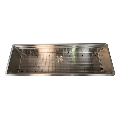 Nantucket sinks SR-PS-6020-16 60" pro series large prep station single bowl undermount stainless steel kitchen sink (image 2)