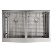 Nantucket Sinks APRON332210-DBL-SR 33" Double Bowl Farmhouse Apron Front Stainless Steel Kitchen Sink (image 2)