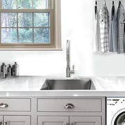 Nantucket sinks SR2318-12-16 Pro series rectangle single bowl undermount small radius corners stainless steel kitchen sink (image 8)