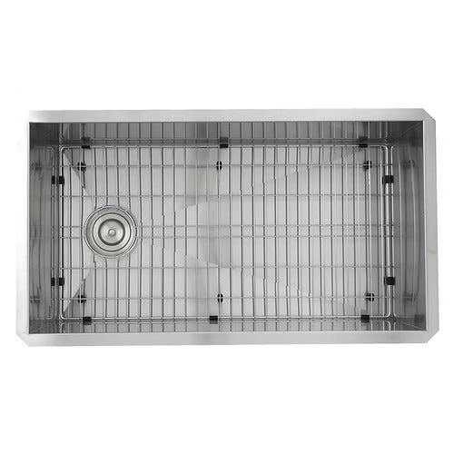 Nantucket Sinks ZR3218-OSD 32" Pro Series Large Single Bowl Undermount Small Radius Stainless Steel Kitchen Sink (image 2)