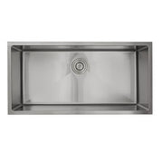 Nantucket Sinks SR3618-16 36" Pro Series Oversized Single Bowl Undermount Small Radius Stainless Steel Kitchen Sink (image 3)
