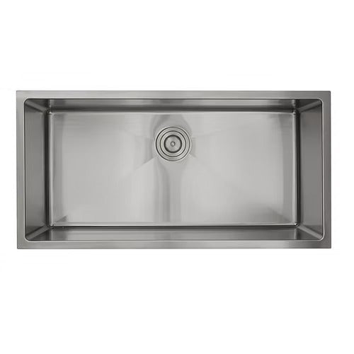 Nantucket Sinks SR3618-16 36" Pro Series Oversized Single Bowl Undermount Small Radius Stainless Steel Kitchen Sink (image 3)