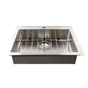 Nantucket Sinks SR2522-5.5-16 Pro Series Small Radius Topmount Single Hole ADA Kitchen Sink (image 3)
