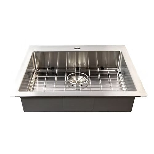 Nantucket Sinks SR2522-5.5-16 Pro Series Small Radius Topmount Single Hole ADA Kitchen Sink (image 3)
