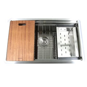 Nantucket Sinks SR-PS2-2818-16 Pro Series Prep-Station Single Bowl Undermount Kitchen Sink with Included Accessories (image 3)