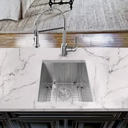 Nantucket Sinks ZR1815 15" Pro Series Rectangle Undermount Zero Radius Stainless Steel Bar/Prep Sink (image 3)