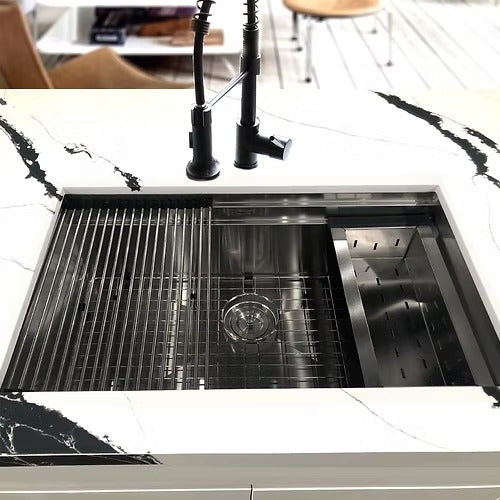 Nantucket SR-PS-3220-16 - 32" Small Radius Undermount Kitchen Sink Stainless Steel